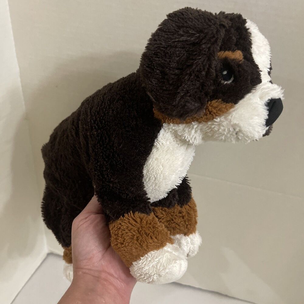 IKEA Hoppig Bernese Mountain Dog Plush Brown Stuffed Animal Puppy Soft Toy